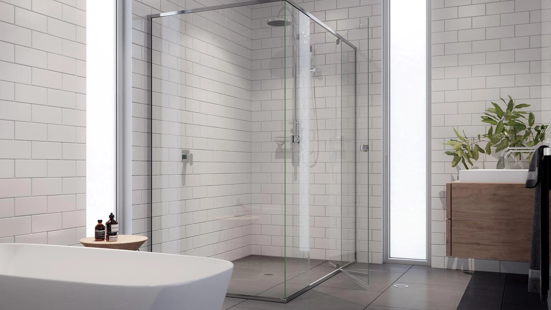 How to clean overlapping sliding shower doors