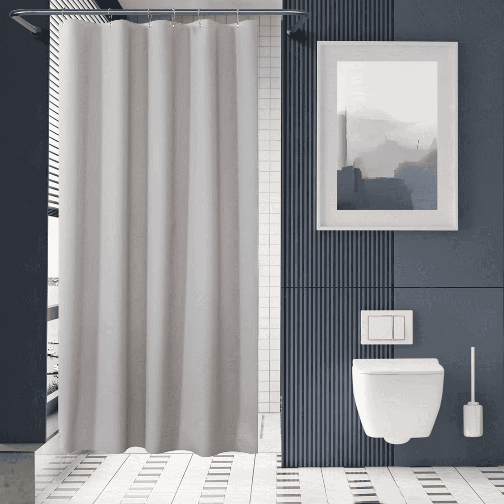 how to stop the shower curtain from blowing in