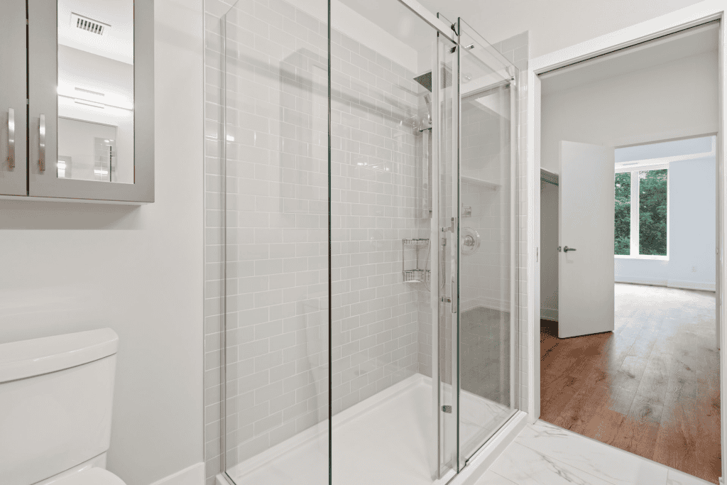 How to clean overlapping sliding shower doors